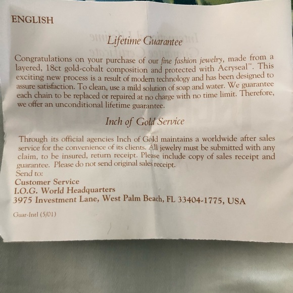 Gold Anklet - Picture 5 of 7